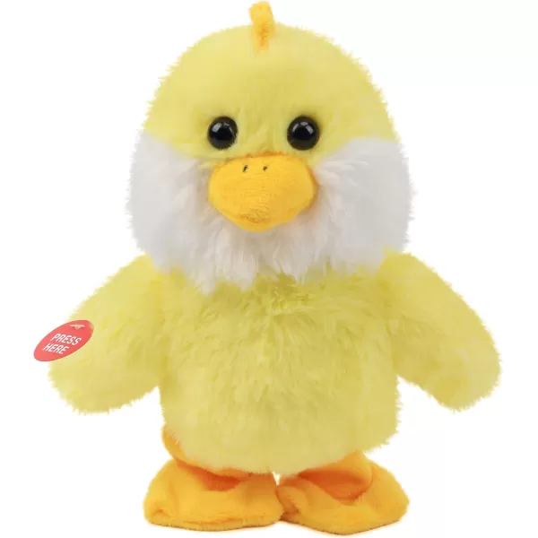 imageHopearl Talking Singing Chick Repeats What You Say Chicken Walking Electric Interactive Animated Toy Speaking Plush Buddy Gift for Toddlers Yellow 85