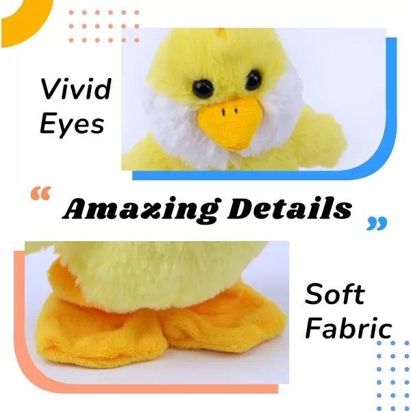 imageHopearl Talking Singing Chick Repeats What You Say Chicken Walking Electric Interactive Animated Toy Speaking Plush Buddy Gift for Toddlers Yellow 85