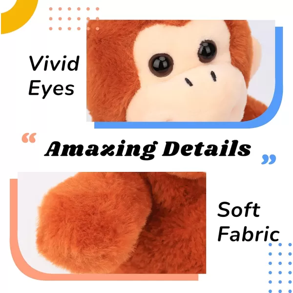 imageHopearl Talking Singing Monkey Repeats What You Say Walking Electric Interactive Animated Toy Speaking Plush Buddy Gifts for Toddlers Brown 85