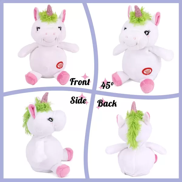 imageHopearl Talking Unicorn Repeats What You Say Nodding Electric Interactive Animated Toy Speaking Plush Buddy Birthday Festival for Toddlers 75