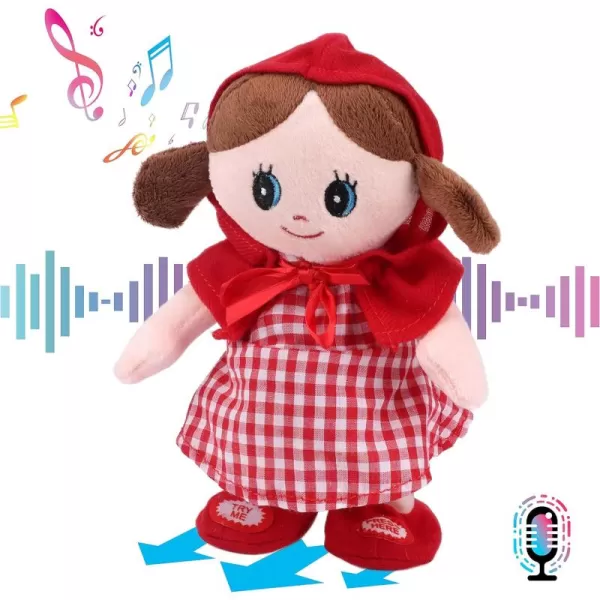 imageHopearl Talking Singing Doll Repeats What You Say Walking Electric Interactive Animated Toy Speaking Plush Buddy Gifts for Toddlers 8