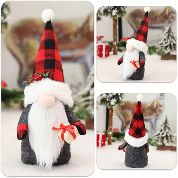 imageHopearl 3 Pcs Handmade Gnome Figurines Plush Swedish Tomte Nisse Elf Christmas Father Christmas Snowman Reindeer Home Desktop Collectible Doll Stuffed Decor Holiday Party Supplies Table Ornament 13