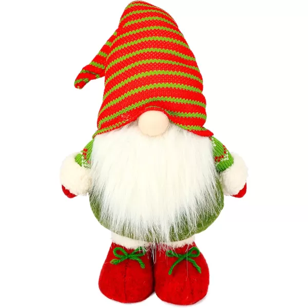 imageHopearl Christmas Gnome Figurines Plush Swedish Tomte Nisse Handmade Elf Santa Claus Home Desktop Collectible Doll Stuffed Decor Holiday Party Supplies Table Ornament Red 19