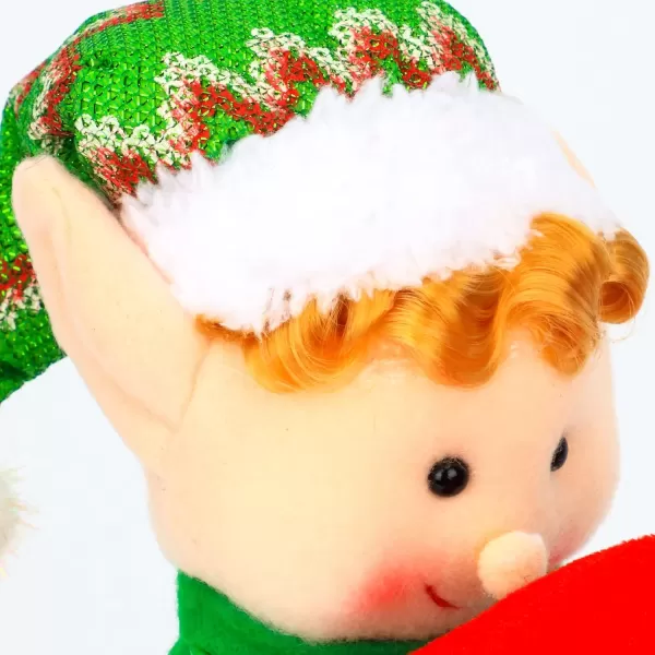 imageHopearl Christmas Sled Elf Figurines Home Collectible Elf Doll Decoration Winter Holiday Xmas Party Supplies Ornament 11