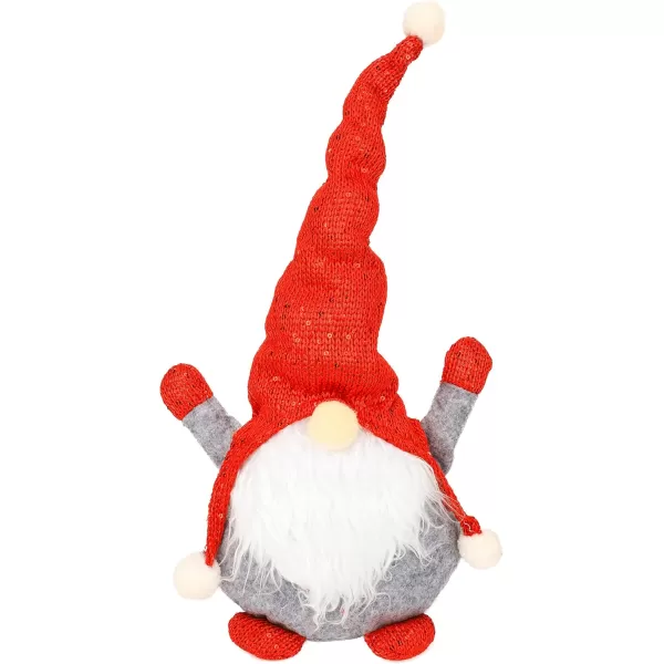 imageHopearl Handmade Gnome Figurines Plush Swedish Tomte Nisse Knitted Hat Christmas Santa Claus Elf Home Desktop Collectible Doll Stuffed Decor Holiday Party Supplies Table Ornament Red 19