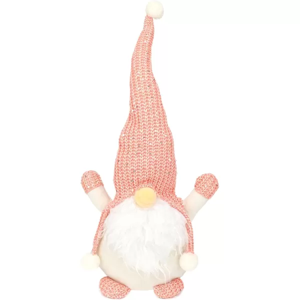 imageHopearl Handmade Gnome Figurines Plush Swedish Tomte Nisse Knitted Hat Christmas Santa Claus Elf Home Desktop Collectible Doll Stuffed Decor Holiday Party Supplies Table Ornament Pink 19