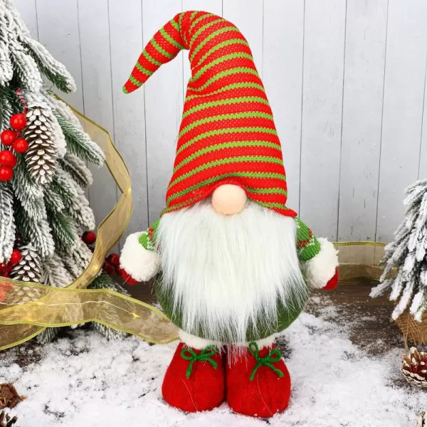 imageHopearl Christmas Gnome Figurines Plush Swedish Tomte Nisse Handmade Elf Santa Claus Home Desktop Collectible Doll Stuffed Decor Holiday Party Supplies Table Ornament Red 19