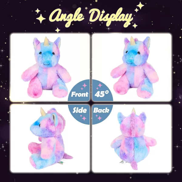 imageHopearl Colorful LED Plush Unicorn Lighting Up Stuffed Animal Floppy Night Lights Glow in The Dark Birthday Festival for Kids Toddler Girls Rainbow 115