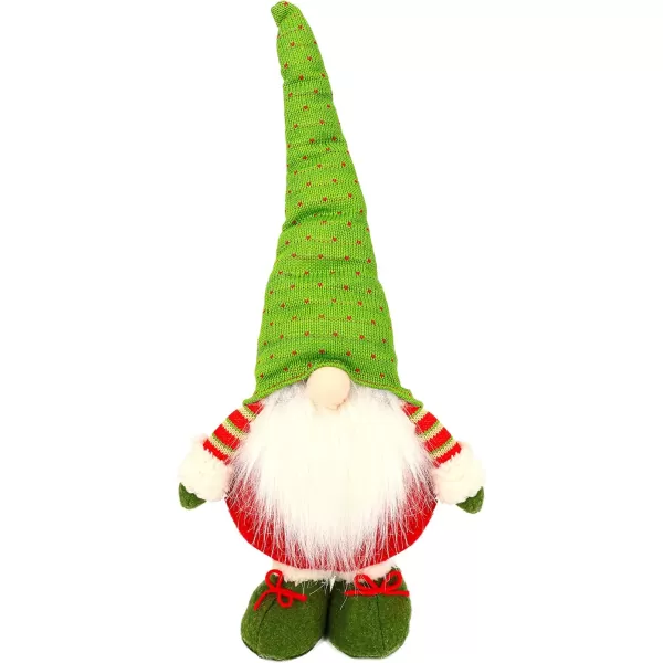 imageHopearl Handmade Gnome Figurines Plush Swedish Tomte Nisse Christmas Santa Claus Elf Home Desktop Collectible Doll Stuffed Decor Holiday Party Supplies Table Ornament Green 19