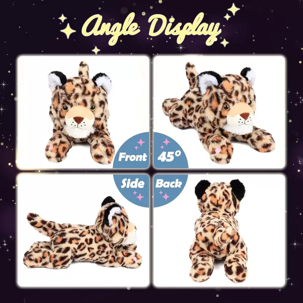 imageHopearl LED Plush Leopard Lighting Up Stuffed Cheetah Jungle Animal Floppy Puppy Night Lights Glow in The Dark Birthday Festival for Kids Toddler Boys 14