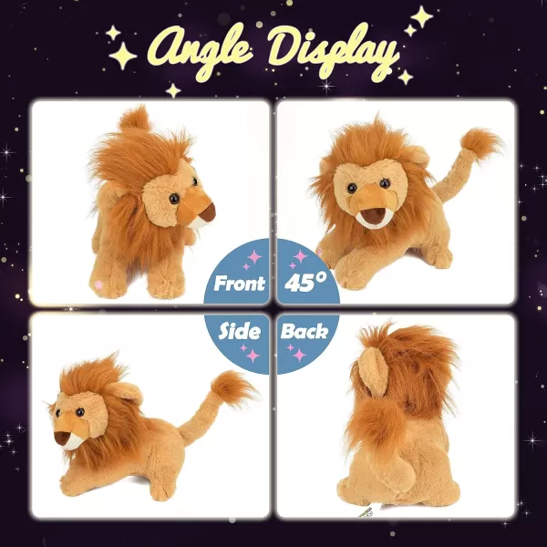 imageHopearl LED Plush Lion Lighting Up Stuffed Jungle Animal Floppy Puppy Night Lights Glow in The Dark Birthday Festival for Kids Toddler Girls Brown 115