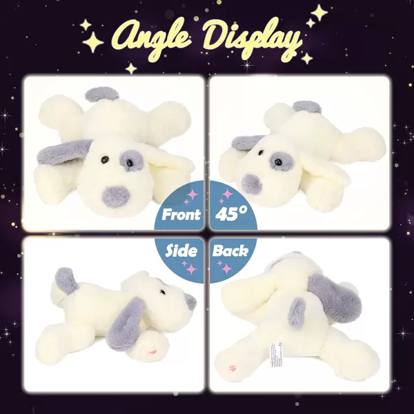 imageHopearl LED Plush Puppy Lighting Up Stuffed Animal Dog Floppy Pup Night Lights Glow in The Dark Birthday Festival for Kids Toddler Girls White 14