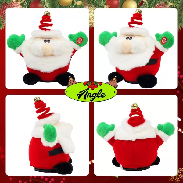 imageHopearl Singing Dancing Light up Christmas Father Interactive Toy Santa Claus Animated Plush Toy Gift for Kids Toddlers Boys Girls 11