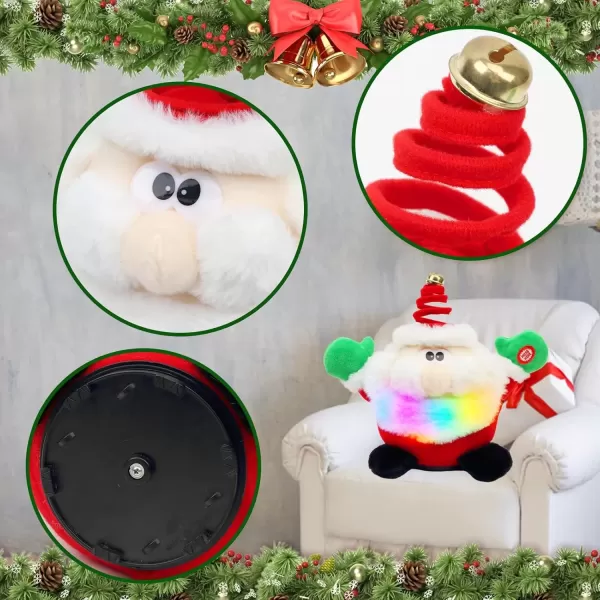 imageHopearl Singing Dancing Light up Christmas Father Interactive Toy Santa Claus Animated Plush Toy Gift for Kids Toddlers Boys Girls 11