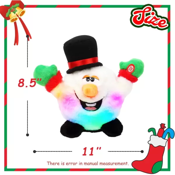 imageHopearl Singing Dancing Light up Christmas Interactive Toy Snowman Snowball Animated Plush Toy Gift for Kids Toddlers Boys Girls 11