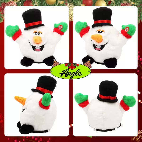 imageHopearl Singing Dancing Light up Christmas Interactive Toy Snowman Snowball Animated Plush Toy Gift for Kids Toddlers Boys Girls 11