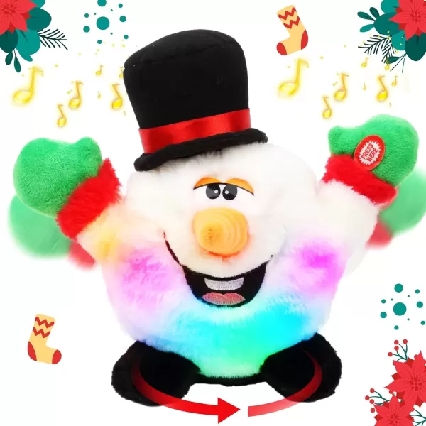 imageHopearl Singing Dancing Light up Christmas Interactive Toy Snowman Snowball Animated Plush Toy Gift for Kids Toddlers Boys Girls 11