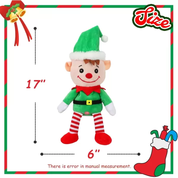 imageHopearl Talking Elf Repeats What You Say Lighting up Nodding Electric Speaking Interactive Animated Toy Gifts for Toddlers 8