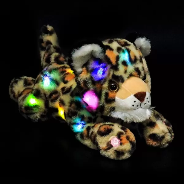 imageHopearl LED Musical Stuffed Cheetah Light up Singing Plush Leopard Toy Adjustable Volume Lullaby Animated Soothe Birthday Festival for Kids Toddlers Boys 14