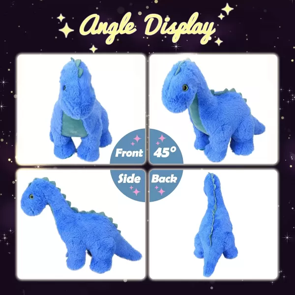 imageHopearl LED Plush Dinosaur Light up Stuffed Diplodocus Animal with Long Neck Night Lights Glow in The Dark Birthday Gifts for Kids Toddler Girls Blue 16