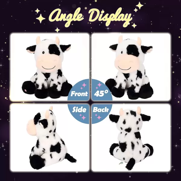 imageHopearl LED Plush Smile Cow Light up Stuffed Animal Diary Cattle Floppy Night Lights Glow in The Dark Birthday Festival for Kids Toddler Girls 11