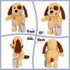 imageHopearl Broken Leg Dog Toy Soft Stuffed Animal Puppy Comforting Companion Brown 12 inchesBroken Leg Dog
