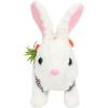 imageHopearl Hopping Rabbit Interactive Electronic Pet Plush Bunny Toy with Sounds and Movements Animated Walking Wiggle Ears Twitch Nose Gifts for Toddlers Birthday Gray 7LED Ears Carrot BunnyWhite