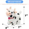 imageHopearl Hopping Rabbit Interactive Electronic Pet Plush Bunny Toy with Sounds and Movements Animated Walking Wiggle Ears Twitch Nose Gifts for Toddlers Birthday Gray 7CowBlack