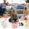 imageHopearl Hopping Rabbit Interactive Electronic Pet Plush Bunny Toy with Sounds and Movements Animated Walking Wiggle Ears Twitch Nose Gifts for Toddlers Birthday Gray 7PigPink