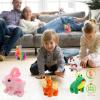 imageHopearl Hopping Rabbit Interactive Electronic Pet Plush Bunny Toy with Sounds and Movements Animated Walking Wiggle Ears Twitch Nose Gifts for Toddlers Birthday Gray 7Dress BunnyBrown
