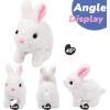 imageHopearl Hopping Rabbit Interactive Electronic Pet Plush Bunny Toy with Sounds and Movements Animated Walking Wiggle Ears Twitch Nose Gifts for Toddlers Birthday Gray 7BunnyWhite