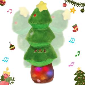 imageHopearl Talking Christmas Tree Repeats What You Say Lighting up Nodding Electric Speaking Interactive Animated Toy Festival Gifts for Toddlers 12