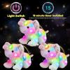 imageHopearl LED Stuffed Rabbit Lighting Up Bunny Plush Toy Playset Mommy with 3 Babies in her Tummy Lullaby Animated Soothe for Mom Kids Toddler Girls Rainbow 12ElephantLED no music
