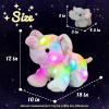 imageHopearl LED Stuffed Rabbit Lighting Up Bunny Plush Toy Playset Mommy with 3 Babies in her Tummy Lullaby Animated Soothe for Mom Kids Toddler Girls Rainbow 12ElephantLED no music