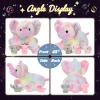 imageHopearl LED Stuffed Rabbit Lighting Up Bunny Plush Toy Playset Mommy with 3 Babies in her Tummy Lullaby Animated Soothe for Mom Kids Toddler Girls Rainbow 12ElephantLED  Music