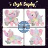 imageHopearl LED Stuffed Rabbit Lighting Up Bunny Plush Toy Playset Mommy with 3 Babies in her Tummy Lullaby Animated Soothe for Mom Kids Toddler Girls Rainbow 12ElephantLED no music