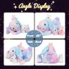 imageHopearl LED Stuffed Rabbit Lighting Up Bunny Plush Toy Playset Mommy with 3 Babies in her Tummy Lullaby Animated Soothe for Mom Kids Toddler Girls Rainbow 12BunnyLED no music