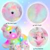 imageHopearl LED Stuffed Rabbit Lighting Up Bunny Plush Toy Playset Mommy with 3 Babies in her Tummy Lullaby Animated Soothe for Mom Kids Toddler Girls Rainbow 12ElephantLED no music