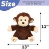 imageHopearl Clapping Monkey Interactive Musical Stuffed Animal Singing Plush Toy Adorable Electric Animate Gifts for Kids Brown 11