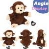 imageHopearl Clapping Monkey Interactive Musical Stuffed Animal Singing Plush Toy Adorable Electric Animate Gifts for Kids Brown 11