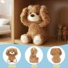 imageHopearl Peek A Boo Bear Interactive Repeats What You Say Plush Teddy Bear Toy Musical Singing Talking Stuffed Animal Adorable Electric Animate Gift for Toddlers Brown 11Bear