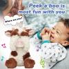 imageHopearl Peek A Boo Bear Interactive Repeats What You Say Plush Teddy Bear Toy Musical Singing Talking Stuffed Animal Adorable Electric Animate Gift for Toddlers Brown 11Cow