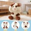 imageHopearl Peek A Boo Bear Interactive Repeats What You Say Plush Teddy Bear Toy Musical Singing Talking Stuffed Animal Adorable Electric Animate Gift for Toddlers Brown 11Cow