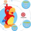imageHopearl Talking Chicken Repeats What You Say Walking Chick Electric Interactive Animated Toy Speaking Plush Buddy Gifts for Toddlers Birthday 9Parrot 01