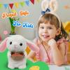 imageHopearl Talking Elephant Repeats What You Say Nodding Electric Interactive Animated Toy Speaking Plush Buddy Gift for Toddlers Grey 8Bunny