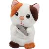 imageHopearl Talking Elephant Repeats What You Say Nodding Electric Interactive Animated Toy Speaking Plush Buddy Gift for Toddlers Grey 8Cat