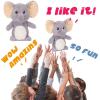 imageHopearl Talking Elephant Repeats What You Say Nodding Electric Interactive Animated Toy Speaking Plush Buddy Gift for Toddlers Grey 8Elephant