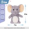 imageHopearl Talking Elephant Repeats What You Say Nodding Electric Interactive Animated Toy Speaking Plush Buddy Gift for Toddlers Grey 8Elephant