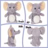 imageHopearl Talking Elephant Repeats What You Say Nodding Electric Interactive Animated Toy Speaking Plush Buddy Gift for Toddlers Grey 8Elephant