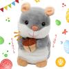 imageHopearl Talking Elephant Repeats What You Say Nodding Electric Interactive Animated Toy Speaking Plush Buddy Gift for Toddlers Grey 8Hamster